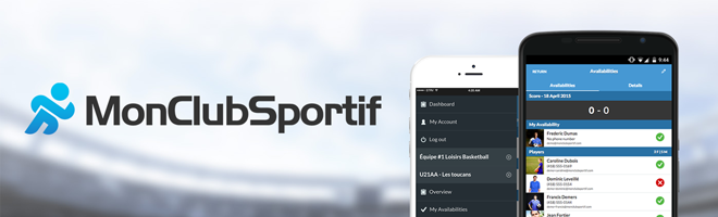 Web and mobile app MonClubSportif