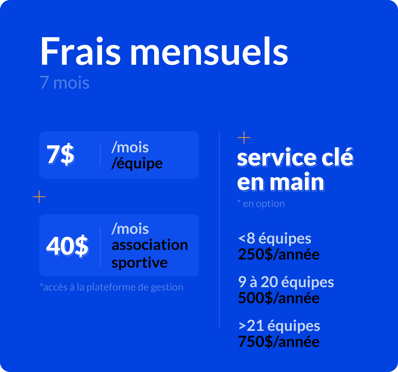 Tarifs - Gestion d’association sportive | MonClubSportif